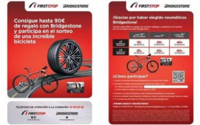 Cambiar a neumáticos Bridgestone tiene premio en los talleres First Stop